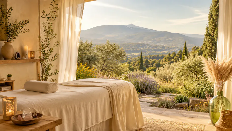 Soin énergétique en Vaucluse — cadre provençal apaisant face au Mont-Ventoux